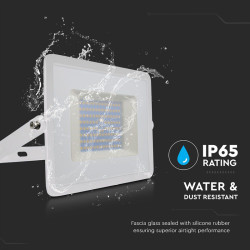 reflector led smd 100w 6500k ip65 - alb