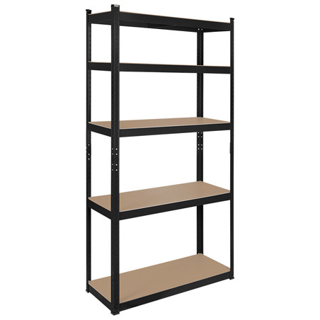 raft metalic 5 polite 750kg mdf 180x90x40 negru rebel