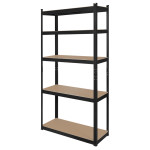 raft metalic 5 polite 750kg mdf 180x90x40 negru rebel