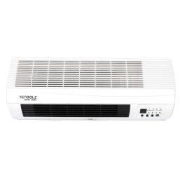 aeroterma de perete detoolz, 2kw, 2 trepte de putere, cu afisaj led si termostat