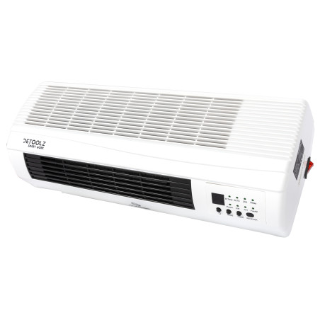aeroterma de perete detoolz, 2kw, 2 trepte de putere, cu afisaj led si termostat