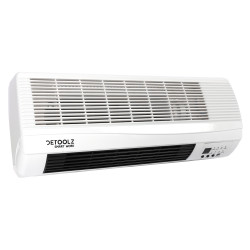 aeroterma de perete detoolz, 2kw, 2 trepte de putere, cu afisaj led si termostat