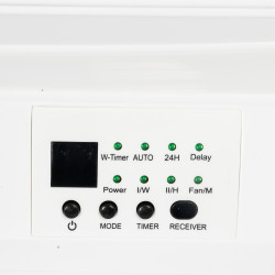 aeroterma de perete detoolz, 2kw, 2 trepte de putere, cu afisaj led si termostat