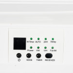 aeroterma de perete detoolz, 2kw, 2 trepte de putere, cu afisaj led si termostat