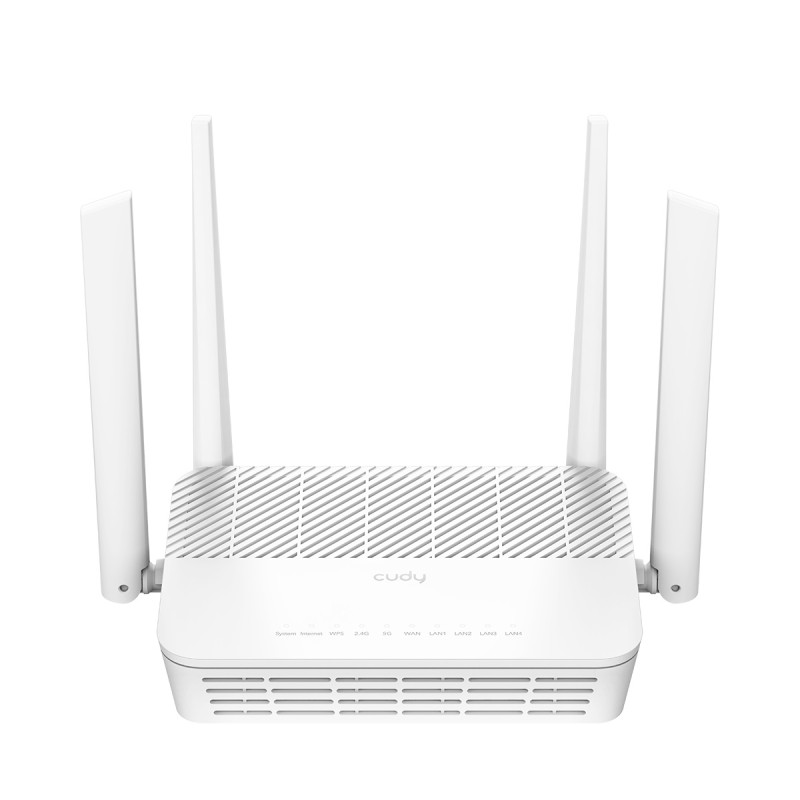 router wireless ax3000 wi-fi 6 dual band  mesh  gigabit  4 antene externe  wr3000s cudy