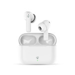 casti bluetooth in-ear nedis  redare pana la 24 ore  enc  control vocal  carcasa de incarcare  alb