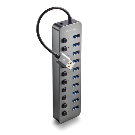 hub usb 3.0 cu 10 porturi si alimentator ihub10  ngs