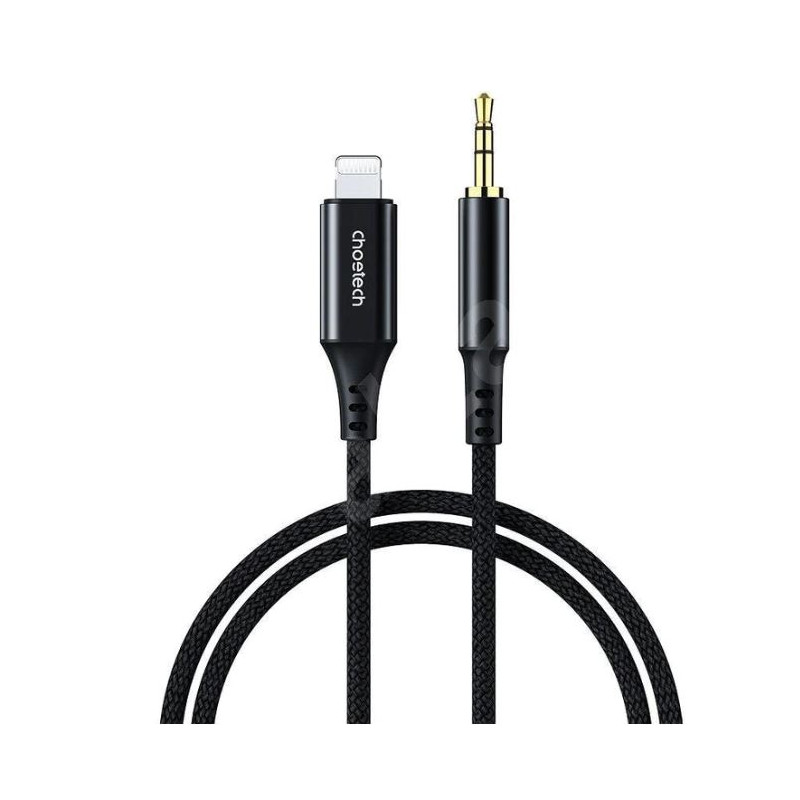 cablu lightning - audio 3.5mm  1m  negru  aux007 choetech