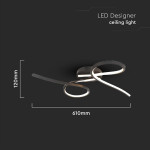 candelabru led 24w 3000k 61x12cm - negru