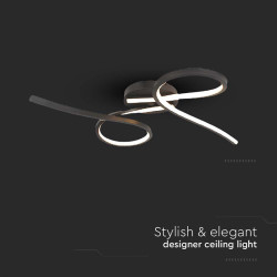 candelabru led 24w 3000k 61x12cm - negru