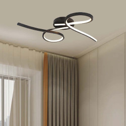 candelabru led 24w 3000k 61x12cm - negru