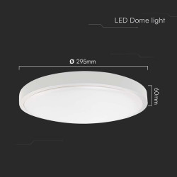plafoniera 24w ip44 4000k alb neutru - alb