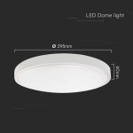 plafoniera 24w ip44 4000k alb neutru - alb