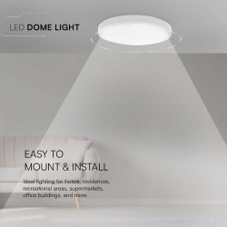 plafoniera 24w ip44 4000k alb neutru - alb