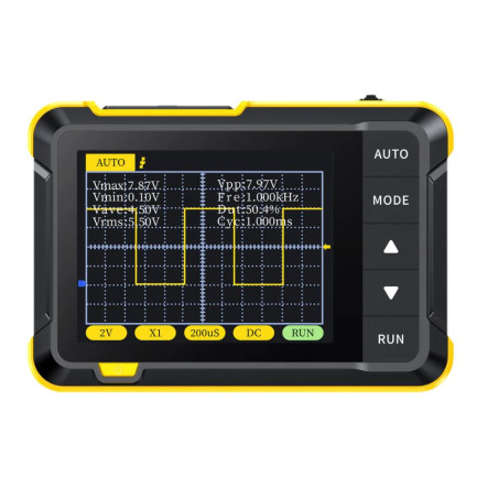 osciloscop digital portabil  1 canal  2.5ms/s  200khz  fnirsi dso152/s  pachet standard  cleme crocodil