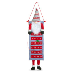 calendar de perete de advent - 3d cu elf scandinav - textil - 100 x 28 cm