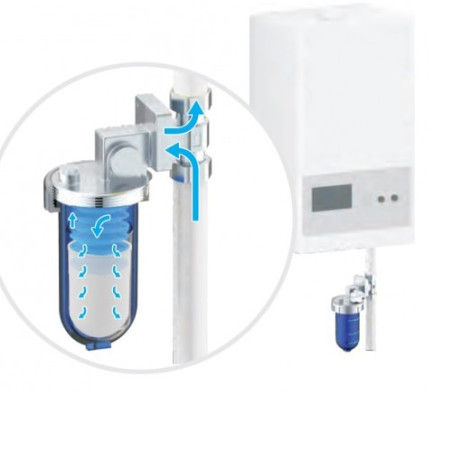 Filtru anticalcar pentru centrala everline evp-wdv12, vertical, 1/2", autonomie 16mc