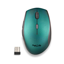 mouse wireless ngs bee  1600dpi  silent click  albastru/verde