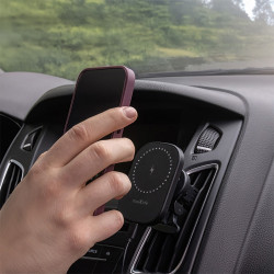 suport telefon magnetic cu incarcare wireless 15w prindere ventilatie