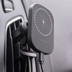 suport telefon magnetic cu incarcare wireless 15w prindere ventilatie