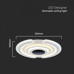 corp iluminat decorativ dimabil 95w 3000k + 6000k - alb