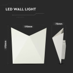 lampa led 5w 3000k alb cald ip65 - alb