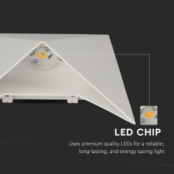 lampa led 5w 3000k alb cald ip65 - alb