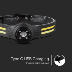 frontala led 3w + 5w led cob ip43 cu incarcare tip c