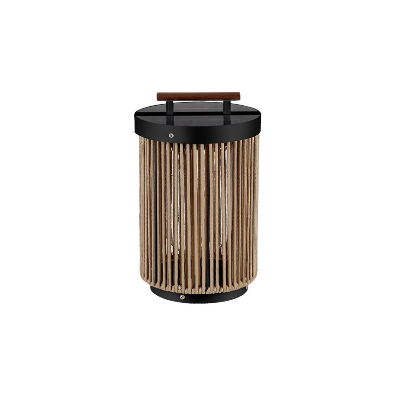 lampa solara 2.4w 3000k ip65 - negru/maro lampa solara 2.4w 3000k ip65 - negru/maro