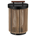lampa solara 2.4w 3000k ip65 - negru/maro lampa solara 2.4w 3000k ip65 - negru/maro