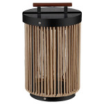 lampa solara 2.4w 3000k ip65 - negru/maro lampa solara 2.4w 3000k ip65 - negru/maro