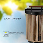 lampa solara 2.4w 3000k ip65 - negru/maro lampa solara 2.4w 3000k ip65 - negru/maro