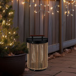 lampa solara 2.4w 3000k ip65 - negru/maro lampa solara 2.4w 3000k ip65 - negru/maro
