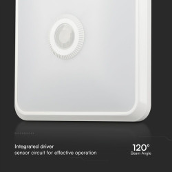 plafoniera led 12w ip20 senzor de miscare 3in1 - alb