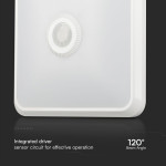 plafoniera led 12w ip20 senzor de miscare 3in1 - alb