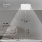 plafoniera led 12w ip20 senzor de miscare 3in1 - alb