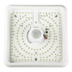 plafoniera led 12w ip20 senzor de miscare 3in1 - alb