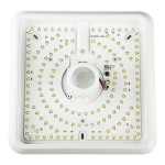 plafoniera led 12w ip20 senzor de miscare 3in1 - alb