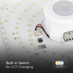 plafoniera led 12w ip20 senzor de miscare 3in1 - alb