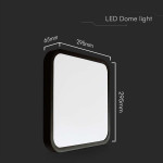 plafoniera led 24w 6500k ip44 - negru       