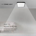plafoniera led 24w 6500k ip44 - negru       