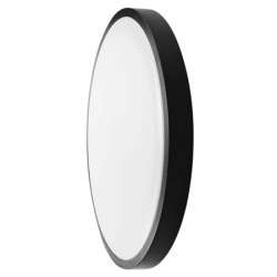 plafoniera led 30w ip44 cu senzor 4000k alb neutru - negru
