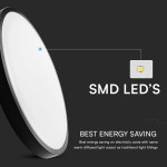 plafoniera led 30w ip44 cu senzor 4000k alb neutru - negru plafoniera led 30w ip44 cu senzor 4000k alb neutru - negru