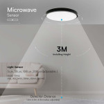 plafoniera led 30w ip44 cu senzor 4000k alb neutru - negru plafoniera led 30w ip44 cu senzor 4000k alb neutru - negru