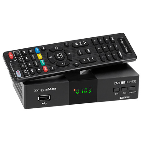 tuner dvb-t2 h.265 hevc kruger&matz