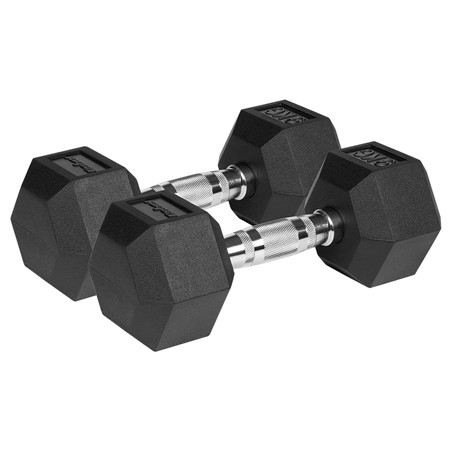 gantere dumbbell hex fonta cauciucata 2x9kg rebel activ