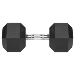 gantere dumbbell hex fonta cauciucata 25kg rebel active