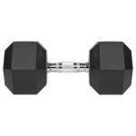 gantere dumbbell hex fonta cauciucata 25kg rebel active