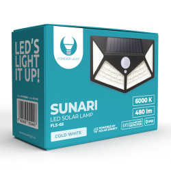 lampa led solara 6w cu senzor de miscare 6000k