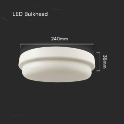 plafoniera led 24w ip54 4000k